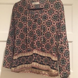 Abercrombie boho long sleeve blouse